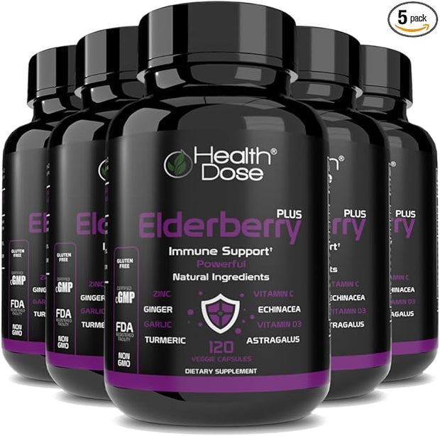 Elderberry Plus With Vitamin C, 120 Capsules 5.