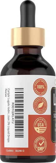 Carlyle Lugols Iodine 2 Percent 2 fl oz | Potassium Iodide and Iodine Solution 2% Liquid Drops