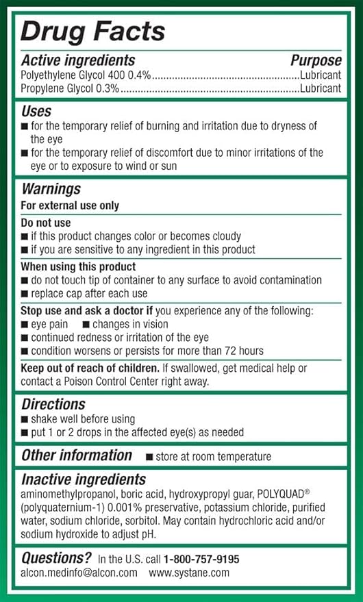 Systane Ultra Lubricant Eye Drops, Artificial 10-mL Each 2)