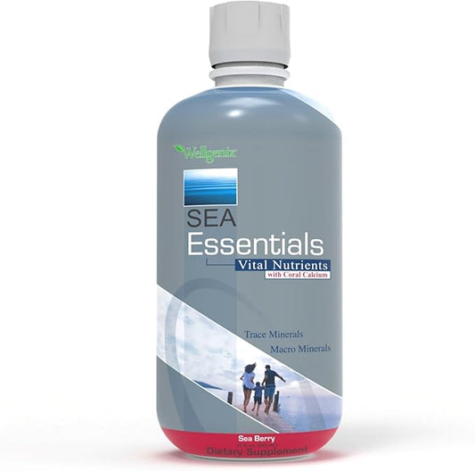 Wellgenix Sea Essentials Coral Calcium Liquid (32 oz) (1 Pack)