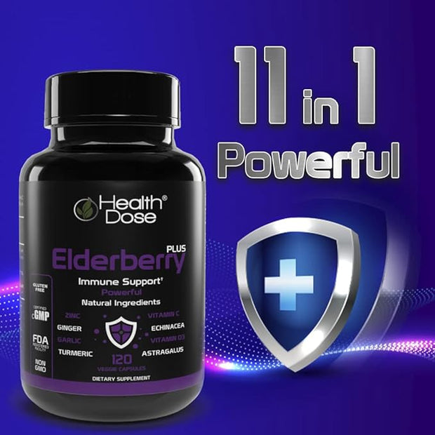 Elderberry Plus With Vitamin C, 120 Capsules 3.