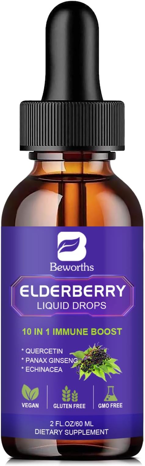 Elderberry Syrup | Black Elderberry Liquid D3 | 30 Servings