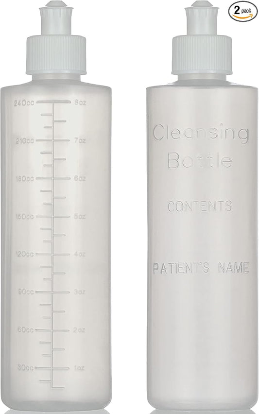 Perineal Lavette Irrigation Bottle for Postpartum Care 8OZ (Pack 2)