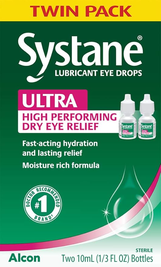 Systane Ultra Lubricant Eye Drops, Artificial 10-mL Each