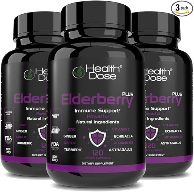 Elderberry Plus With Vitamin C, 120 Capsules 3.