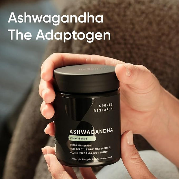 Sports Research® Ashwagandha Softgels with Coconut 60 Count