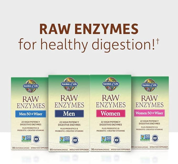 Garden of Life 22 Digestive Enzymes B12, Biotin 90 Capsules