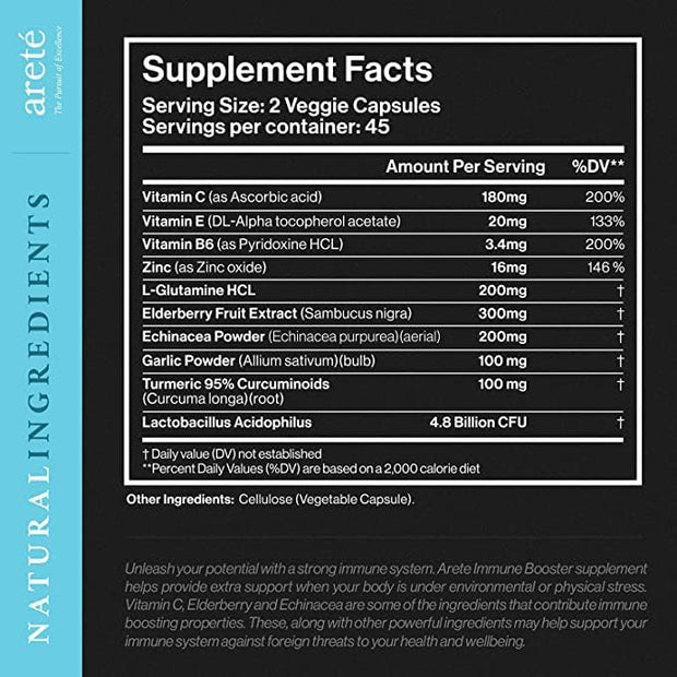 Premium Immunity Booster Supplement – 10 1 Natural 90 Capsules,