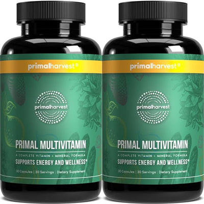 Primal Harvest 2 Pack, Multivitamin B12, B6, B6, Biotin, 30 Capsules