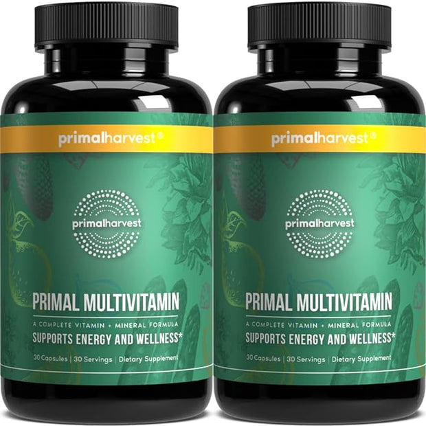 Primal Harvest 2 Pack, Multivitamin B12, B6, B6, Biotin, 30 Capsules