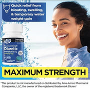Maximum Strength Caffeine-Free Diuretic Softgels, (120 50mg, Helps
