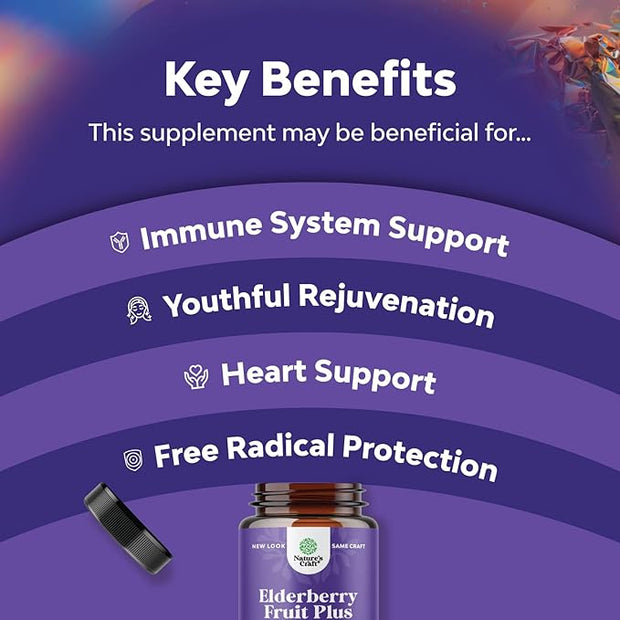 Black Elderberry Capsules Antioxidant Supplement
