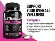 Vela’s Astragalus Capsules 1100 mg* 160 Count 3rd Party