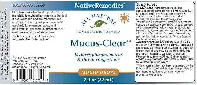 NativeRemedies Mucus-Clear