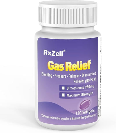 Gas Relief, Maximum Strength Simethicone 250mg, 120 Softgels