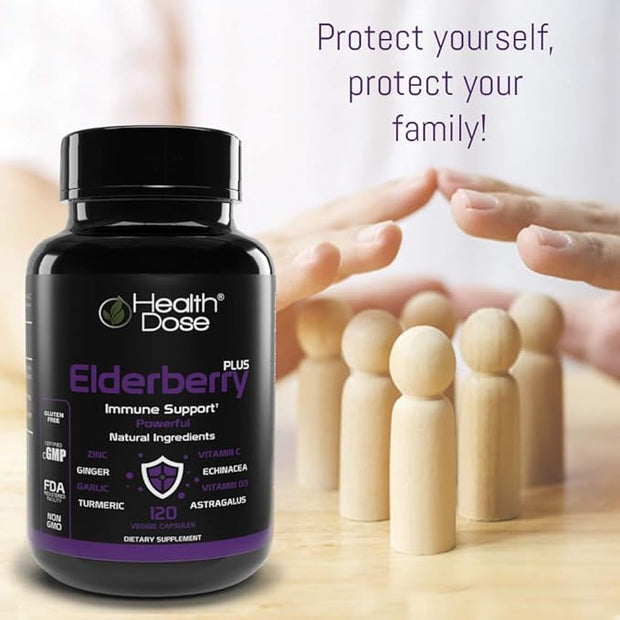 Elderberry Plus With Vitamin C, 120 Capsules 3.