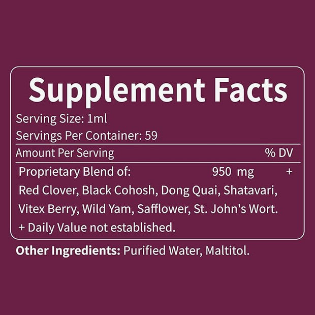 100% Natural Herbal Drops, Red Clover 2 oz