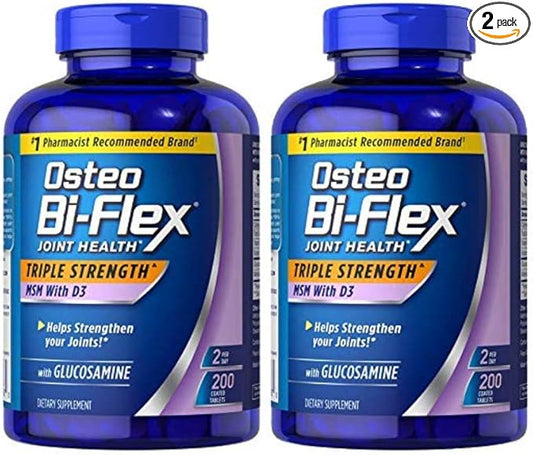 Osteo Biflex Triple Stregnth MSM Vitamin D3 200 200 tabs (2 Pack)