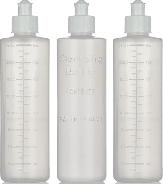 Perineal Lavette Irrigation Bottle for Postpartum Care 8OZ (Pack 3)