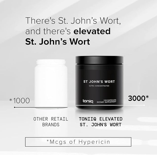 1,000mg Ultra High Strength St. John's 7X Concentrated 0.3% Hypericin 120 Capsules