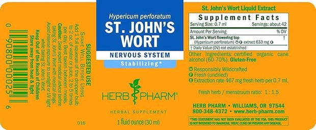 Herb Pharm St. John's Wort Liquid 1 Ounce