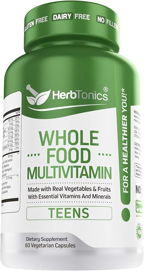 Whole Food Multivitamin for Teens (Boys 62 Superfoods 60 Capsules