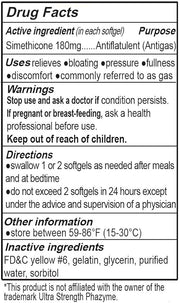 Gas Relief, Ultra Strength Simethicone 180mg, 180 Softgels