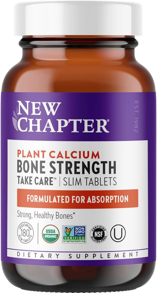 New Chapter Calcium Supplement D3+K2, 70+ 70+ Trace 180 Slim