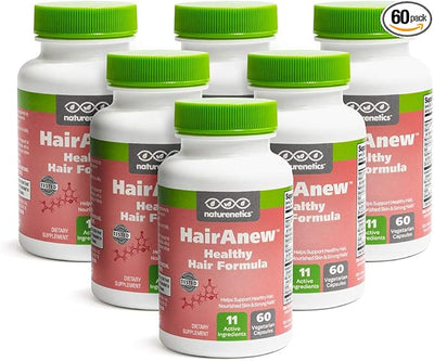 HairAnew Hair Growth Vitamins for Thicker 11 Hair 5000mcg Biotin 60 Capsules (6)
