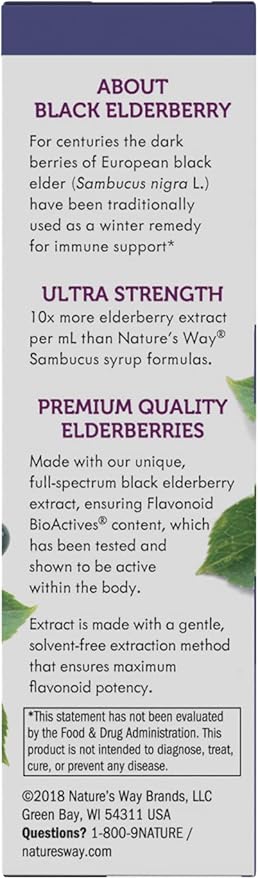 Nature's Way Sambucus Elderberry Drops 6400mg of 1 mL, 1 Fl.