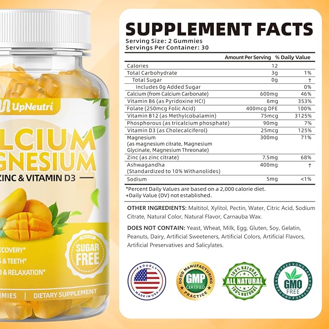 Calcium Magnesium Zinc with Vitamin D3 60 Count
