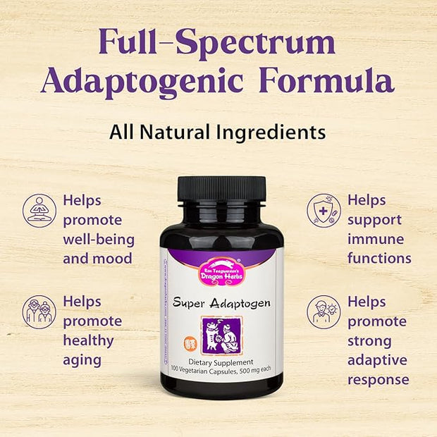 Dragon Herbs Super Adaptogen (100 Capsules, 500 mg