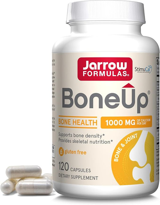 Jarrow Formulas BoneUp 120 Capsules 60 Servings D3, K2 K2 (as MK-7) & 1000 mg