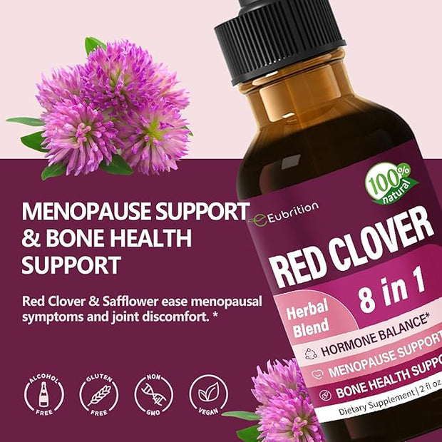 100% Natural Herbal Drops, Red Clover 2 oz