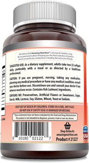 Amazing Omega Wild Alaskan Salmon Oil 2000mg Per Serving 180 Softgels Supplement