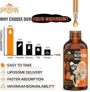 Liposomal Mushroom Complex Drops 2000 MG 20 Organic 180 Servings