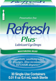 Refresh Plus Lubricant Eye Drops, Preservative 30 Count