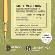 HERBAMAMA Black Elderberry Drops 42-Day Supply.