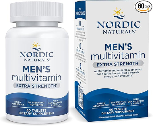 Nordic Naturals Men’s Multivitamin Extra Strength 20 Essential 60 Tablets 30 Servings