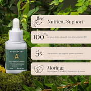 Apothékary Your Wildest Greens Tincture, All-in-One Daily Greens Superfood Supplement, Vitamin & Mineral Support, 5X Potency of Greens Powders, Sugar Free, Calorie Free, (15 Servings) 1.22oz