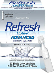 Refresh Optive Advanced Lubricant Eye Drops, 0.01 Fl 30 Count