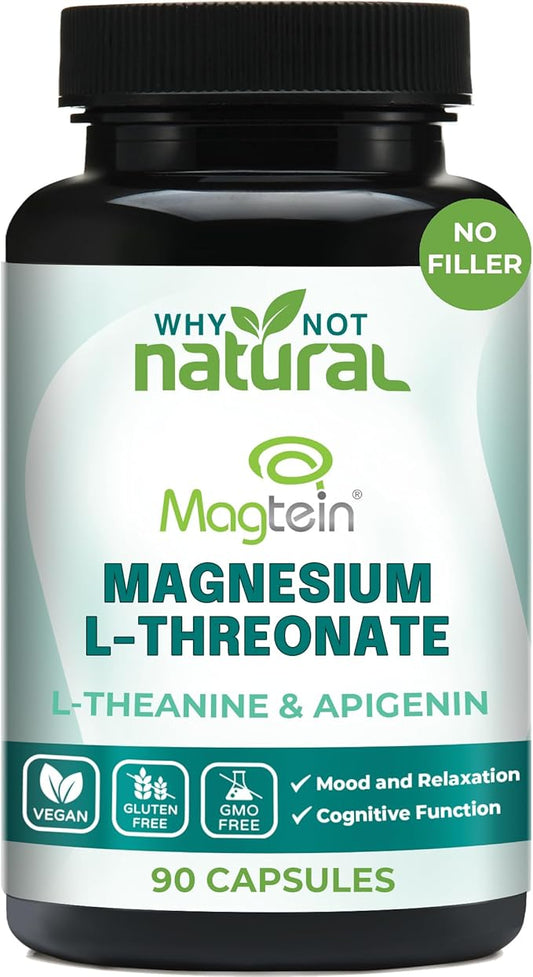 Magnesium L-Threonate Complex with Apigenin and 90 Capsules,