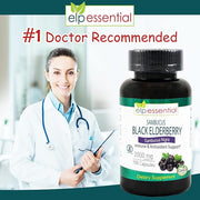 ELP ESSENTIAL Black Elderberry Capsules 2000mg 100 Count
