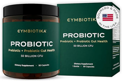 CYMBIOTIKA Probiotic + Prebiotic Gut Health 50 Billion 90 Capsules