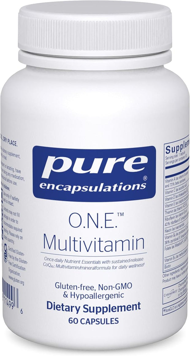 Pure Encapsulations O.N.E. Multivitamin CoQ10, and 60 Capsules