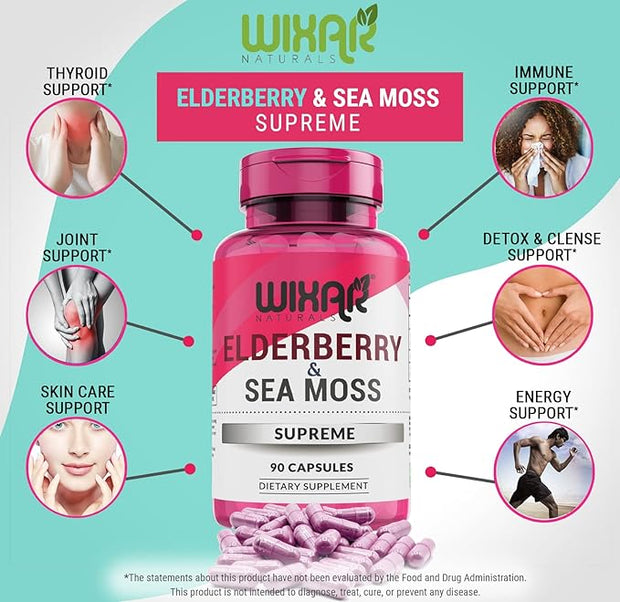 Elderberry and Sea Moss Supreme Capsules 90 Capsules