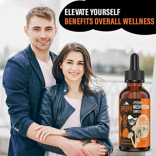 Liposomal Mushroom Complex Drops 2000 MG 20 Organic 30 Servings