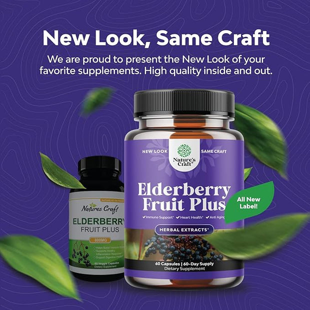 Black Elderberry Capsules Antioxidant Supplement