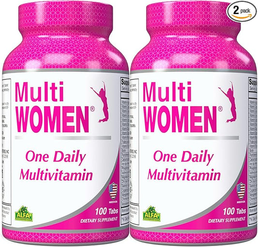 ALFA VITAMINS Multi Women Vitamins Dietary 100 Tablets (2 Pack)