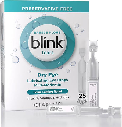 Blink Preservative-Free Sterile Lubricating Eye Drops 25 Count 0.01 fl